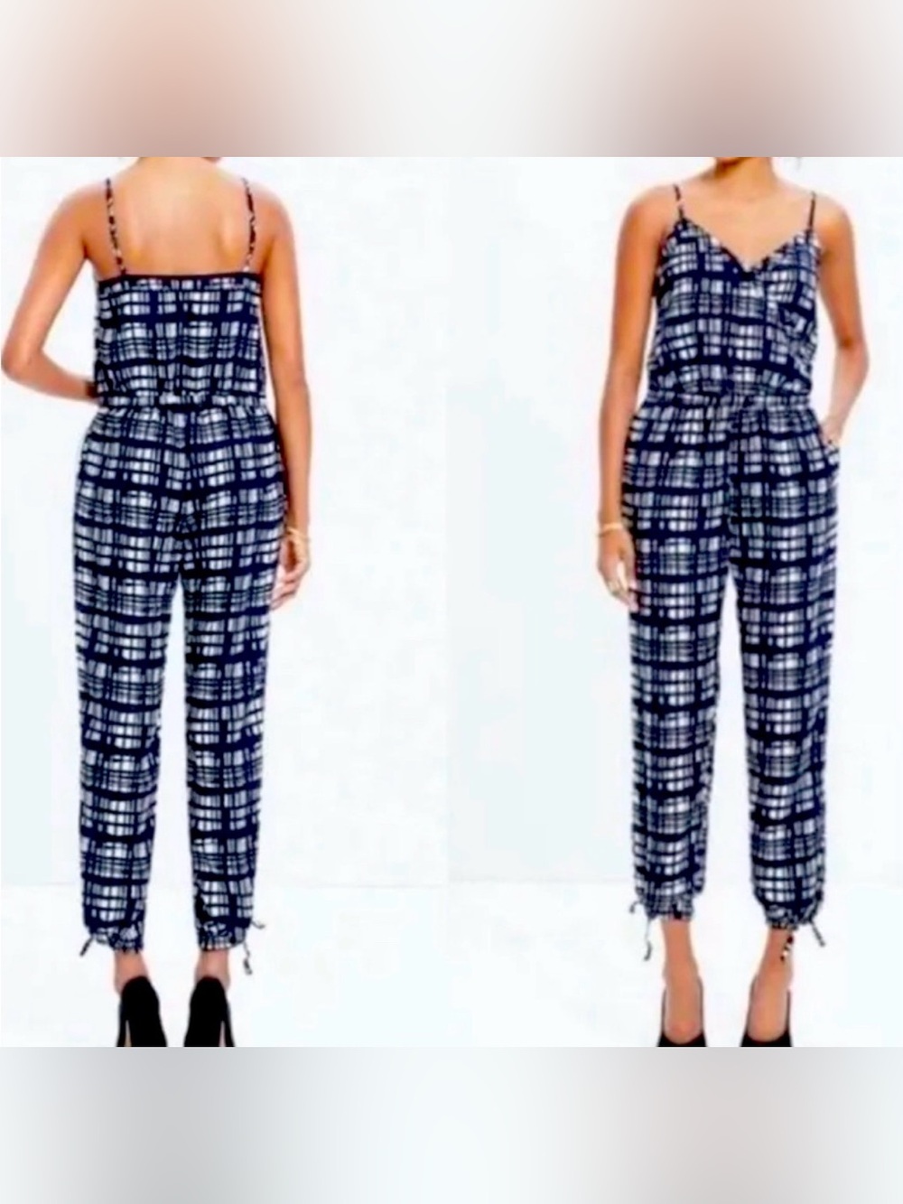 Madewell Printed Cami Jumpsuit Size Small Ankle Ties Resortwear Cruise Vacation